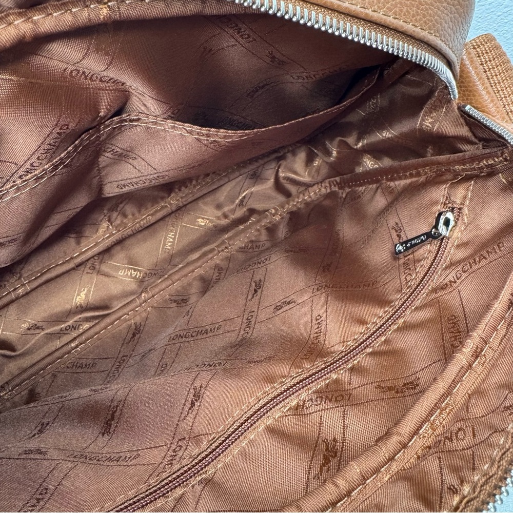 Longchamp le foulonne M camera bag caramel leather crossbody purse 20044021F72 - Picture 9 of 12